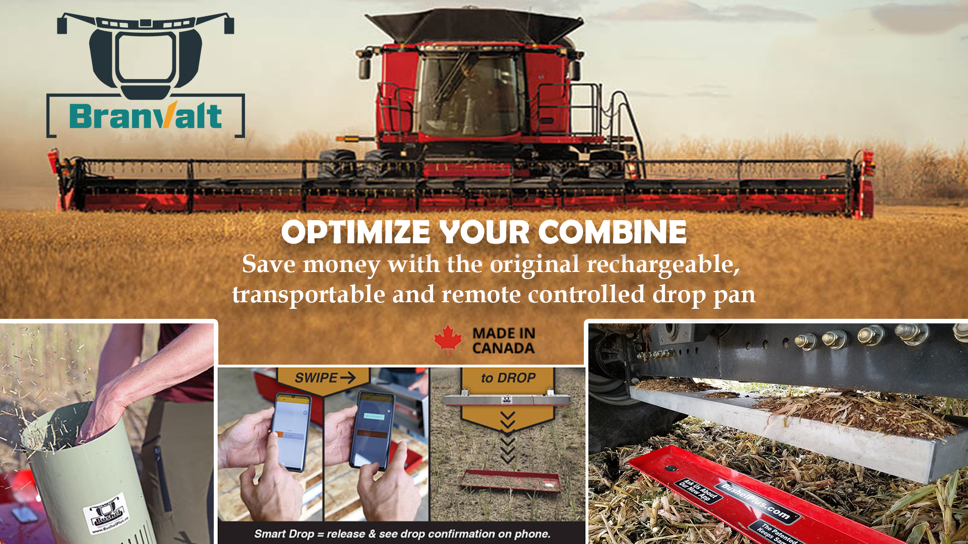 BranValt Bushel Plus Remote Controlled Drop Pan