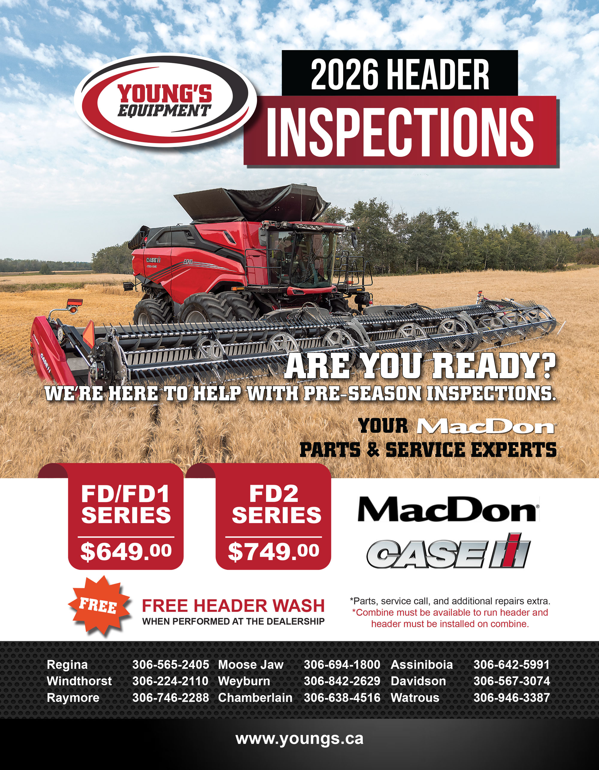 Case IH Header Inspection, MacDon Header Inspection